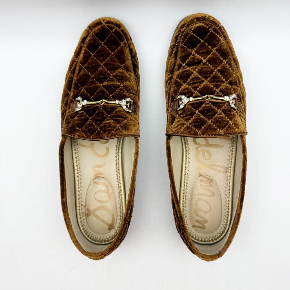Sam Edelman Womens Loraine Regal Loafers Size 7 M EU 37 Camel Brown Cotton - Picture 8 of 12